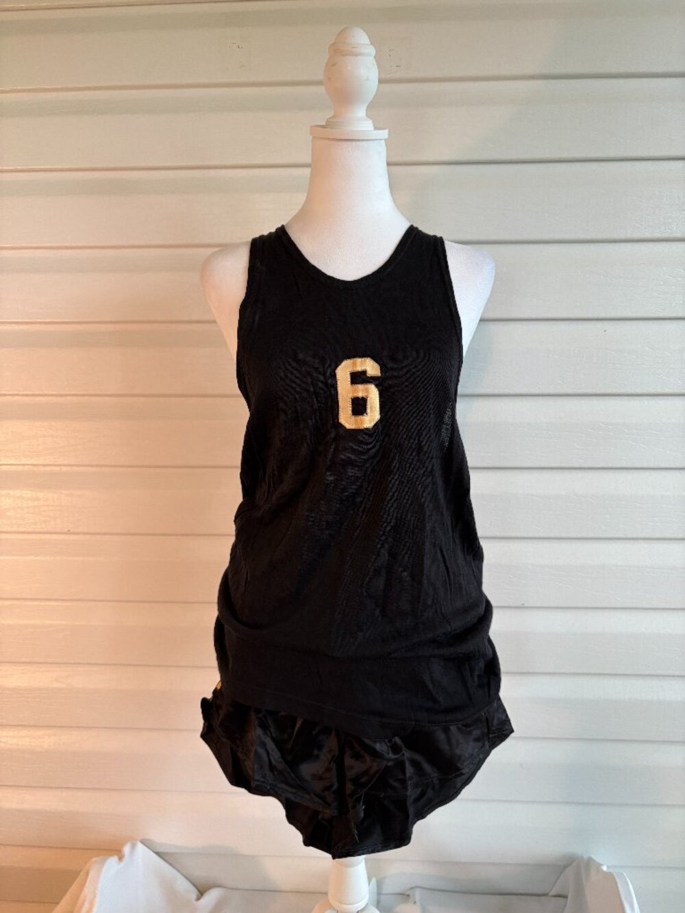 Vintage PE School Uniform from 1950's Estate Sale Find Unique Black Gold